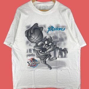 LOONEY TUNES TAZ Detroit Piston, Vtg Detroit Piston Sweatshirt, Detroit Retro